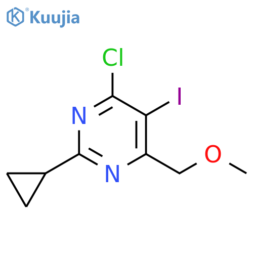 4-chloro-2-cyclopropyl-5-iodo-6-(methoxymethyl)pyrimidine structure