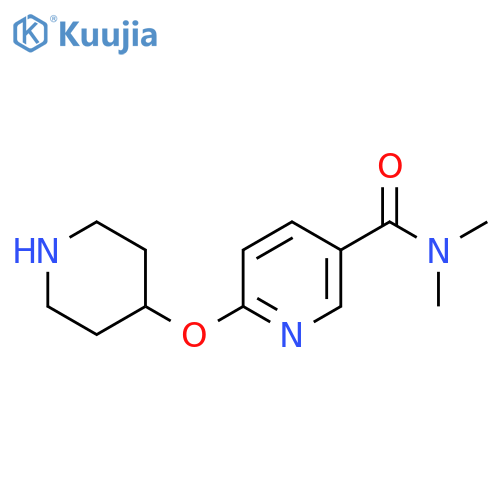 N,N-dimethyl-6-(piperidin-4-yloxy)pyridine-3-carboxamide structure
