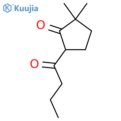 5-Butanoyl-2,2-dimethylcyclopentan-1-one structure