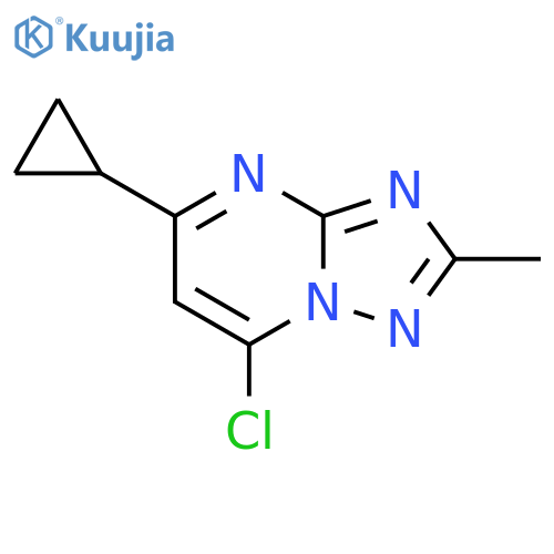 7-Chloro-5-cyclopropyl-2-methyl[1,2,4]triazolo[1,5-a]pyrimidine structure