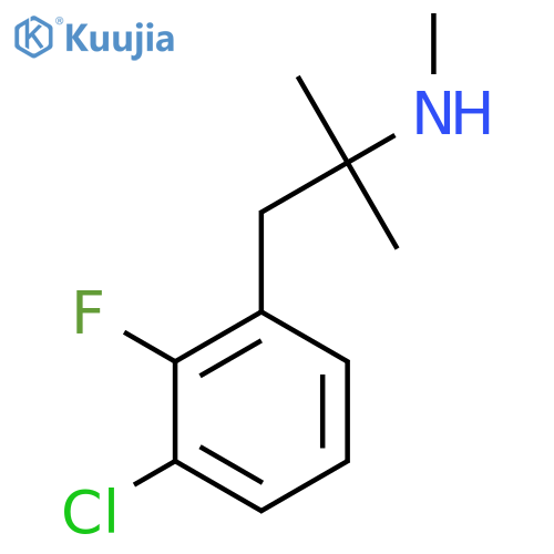 1-(3-chloro-2-fluorophenyl)-2-methylpropan-2-yl(methyl)amine structure