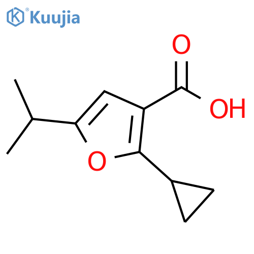 3-Furancarboxylic acid, 2-cyclopropyl-5-(1-methylethyl)- structure