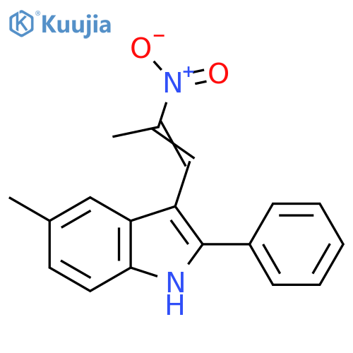 1H-Indole, 5-methyl-3-(2-nitro-1-propenyl)-2-phenyl- structure