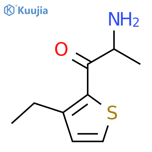 2-amino-1-(3-ethylthiophen-2-yl)propan-1-one structure