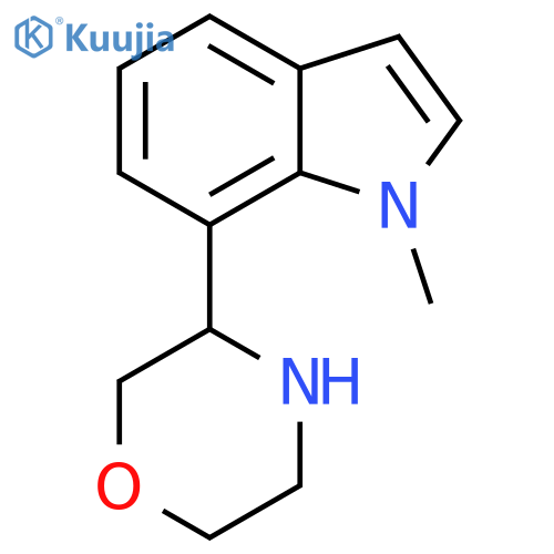 1-methyl-7-(morpholin-3-yl)-1H-indole structure