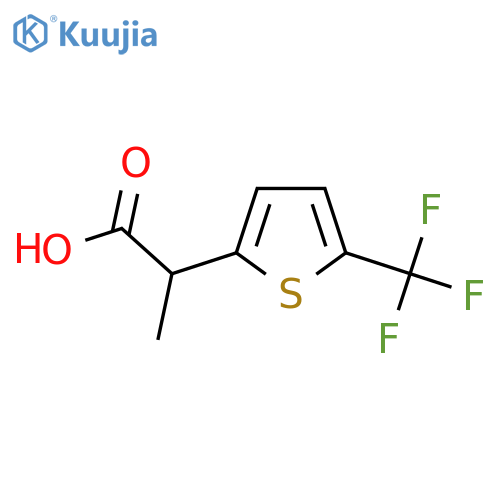 2-5-(trifluoromethyl)thiophen-2-ylpropanoic acid structure