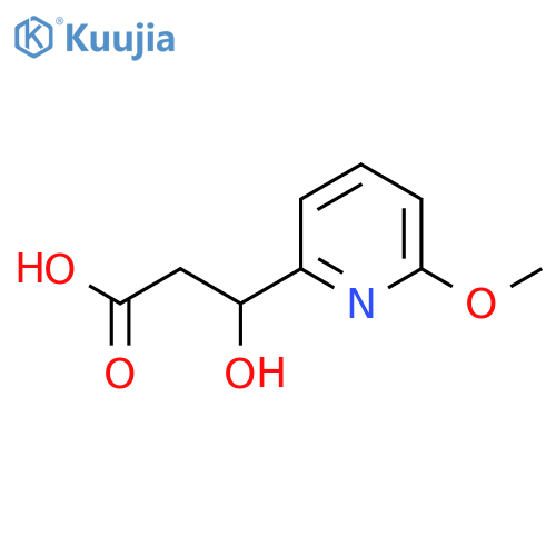 3-hydroxy-3-(6-methoxypyridin-2-yl)propanoic acid structure