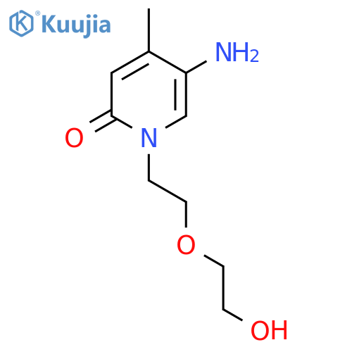 5-amino-1-2-(2-hydroxyethoxy)ethyl-4-methyl-1,2-dihydropyridin-2-one structure
