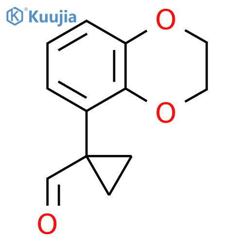 1-(2,3-dihydro-1,4-benzodioxin-5-yl)cyclopropane-1-carbaldehyde structure