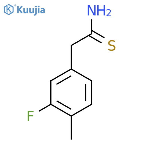 2-(3-fluoro-4-methylphenyl)ethanethioamide structure