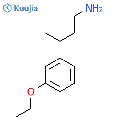 3-(3-ethoxyphenyl)butan-1-amine structure