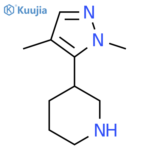 3-(1,4-dimethyl-1H-pyrazol-5-yl)piperidine structure