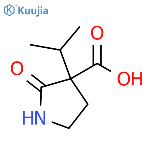 2-oxo-3-(propan-2-yl)pyrrolidine-3-carboxylic acid structure