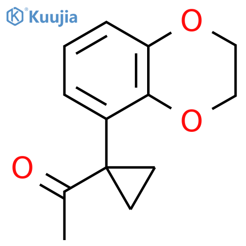 1-1-(2,3-dihydro-1,4-benzodioxin-5-yl)cyclopropylethan-1-one structure