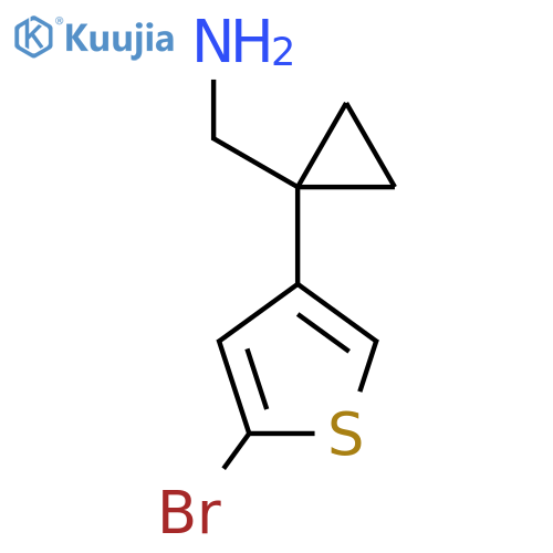 1-(5-bromothiophen-3-yl)cyclopropylmethanamine structure