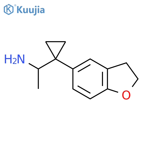1-1-(2,3-dihydro-1-benzofuran-5-yl)cyclopropylethan-1-amine structure