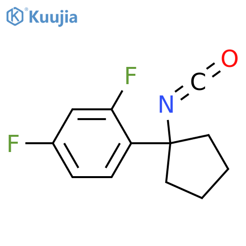 2,4-difluoro-1-(1-isocyanatocyclopentyl)benzene structure