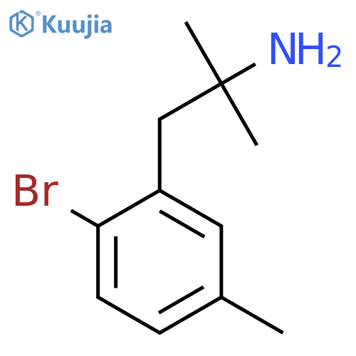 1-(2-bromo-5-methylphenyl)-2-methylpropan-2-amine structure