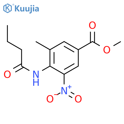 4-Butyrylamino-3-methyl-5-nitrobenzoic Acid Methyl Ester structure