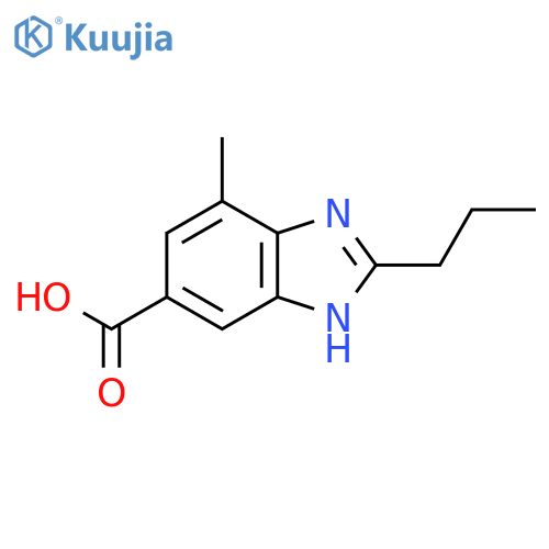 1H-Benzimidazole-4-methyl-2-propyl-6-carboxylic Acid structure