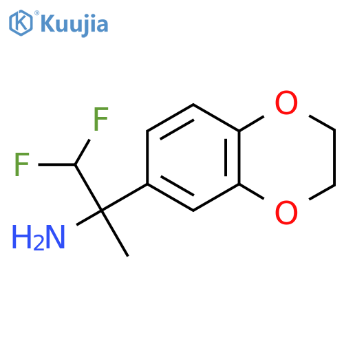 2-(2,3-dihydro-1,4-benzodioxin-6-yl)-1,1-difluoropropan-2-amine structure