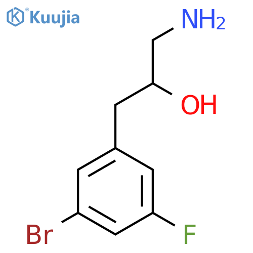 1-Amino-3-(3-bromo-5-fluorophenyl)propan-2-ol structure