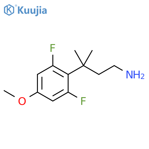 3-(2,6-difluoro-4-methoxyphenyl)-3-methylbutan-1-amine structure