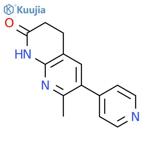 1,8-Naphthyridin-2(1H)-one, 3,4-dihydro-7-methyl-6-(4-pyridinyl)- structure