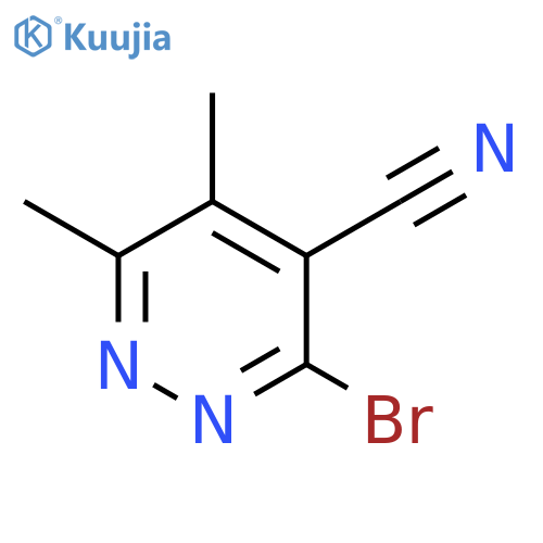 3-bromo-5,6-dimethylpyridazine-4-carbonitrile structure