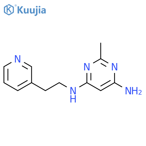 2-methyl-N4-(2-(pyridin-3-yl)ethyl)pyrimidine-4,6-diamine structure