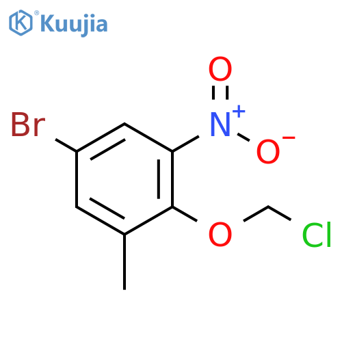 Benzene, 5-bromo-2-(chloromethoxy)-1-methyl-3-nitro- structure
