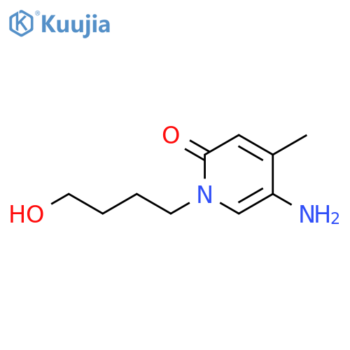 5-amino-1-(4-hydroxybutyl)-4-methyl-1,2-dihydropyridin-2-one structure