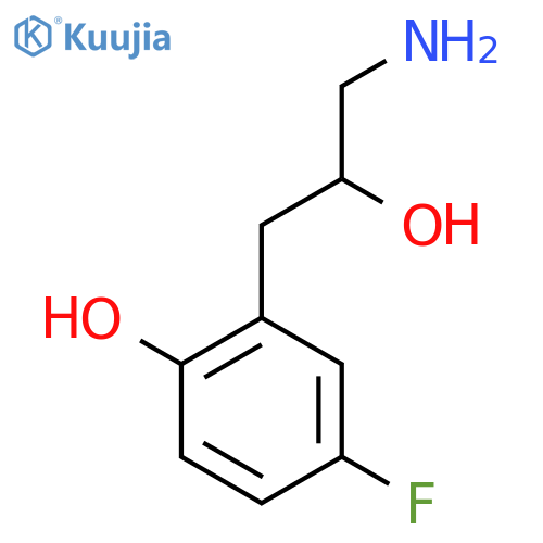 2-(3-amino-2-hydroxypropyl)-4-fluorophenol structure