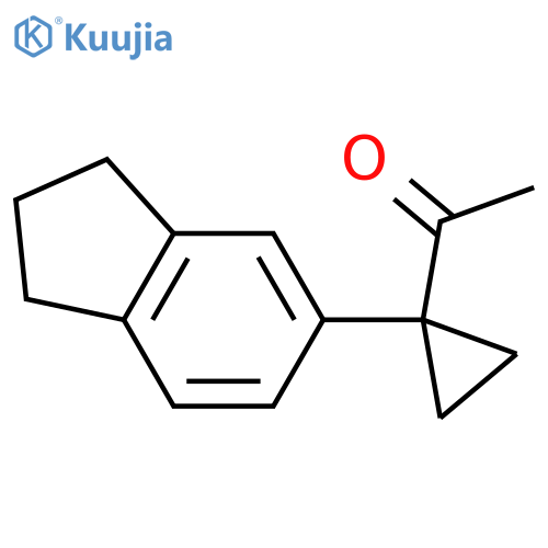 1-1-(2,3-dihydro-1H-inden-5-yl)cyclopropylethan-1-one structure