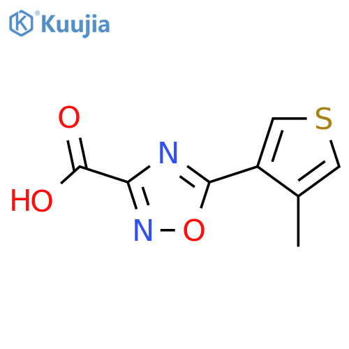 5-(4-Methylthiophen-3-yl)-1,2,4-oxadiazole-3-carboxylic acid structure
