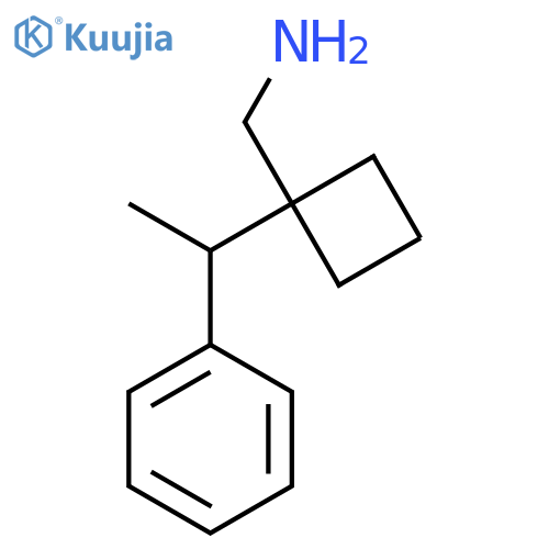 1-(1-phenylethyl)cyclobutylmethanamine structure