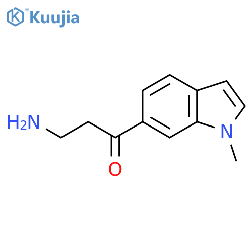 3-amino-1-(1-methyl-1H-indol-6-yl)propan-1-one structure