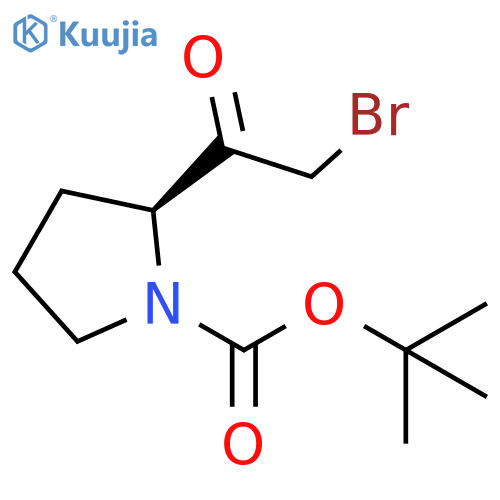 (S)-tert-butyl 2-(2-broMoacetyl)pyrrolidine-1-carboxylate structure