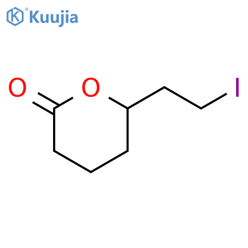 2H-Pyran-2-one, tetrahydro-6-(2-iodoethyl)- structure