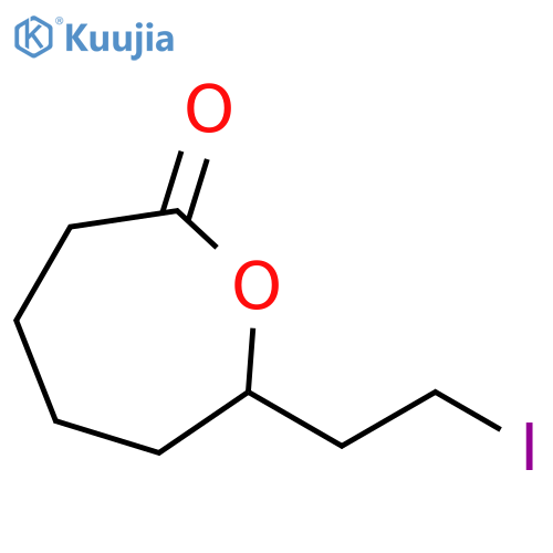 2-Oxepanone, 7-(2-iodoethyl)- structure