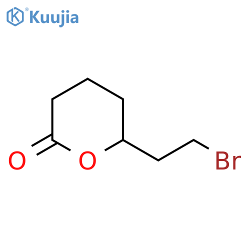 6-(2-BROMOETHYL)OXAN-2-ONE structure
