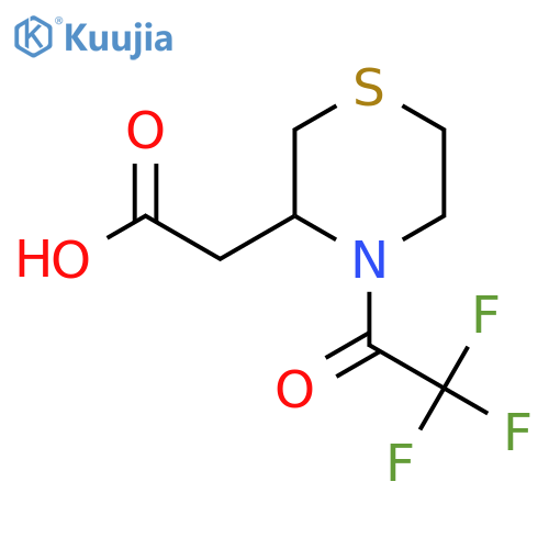 2-4-(trifluoroacetyl)thiomorpholin-3-ylacetic acid structure