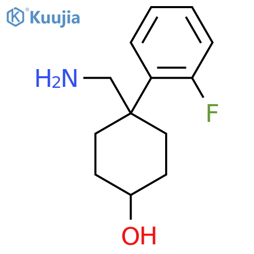 4-(aminomethyl)-4-(2-fluorophenyl)cyclohexan-1-ol structure