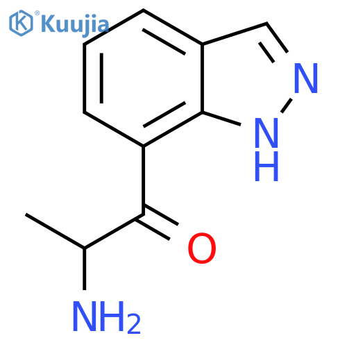 2-amino-1-(1H-indazol-7-yl)propan-1-one structure