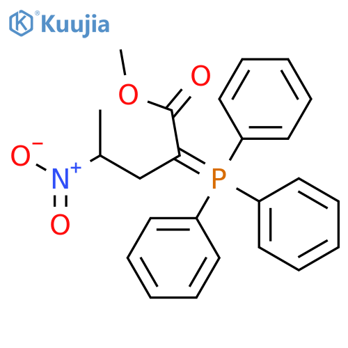Pentanoic acid, 4-nitro-2-(triphenylphosphoranylidene)-, methyl ester structure