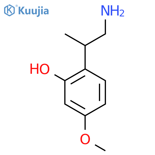2-(1-aminopropan-2-yl)-5-methoxyphenol structure
