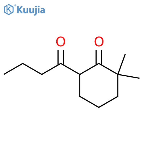 6-Butanoyl-2,2-dimethylcyclohexan-1-one structure