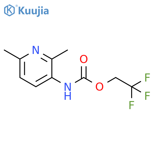 2,2,2-trifluoroethyl N-(2,6-dimethylpyridin-3-yl)carbamate structure