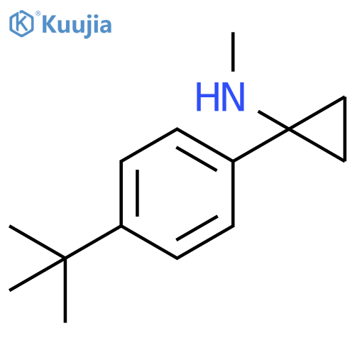1-(4-tert-butylphenyl)-N-methylcyclopropan-1-amine structure