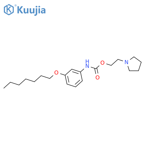 Carbamic acid,[3-(heptyloxy)phenyl]-, 2-(1-pyrrolidinyl)ethyl ester (9CI) structure